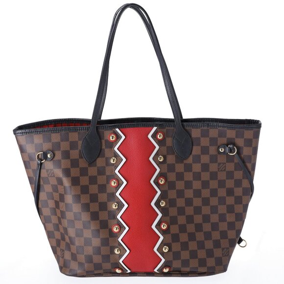 Louis Vuitton Neverfull MM Damier Ebene Karakoram Red Limited Edition - Picture 4 of 8